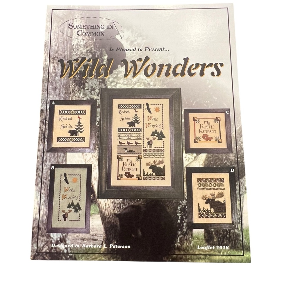Cross Stitch WILD WONDERS Leaflet #18‎ Patterns Northern Animals Forests Lake